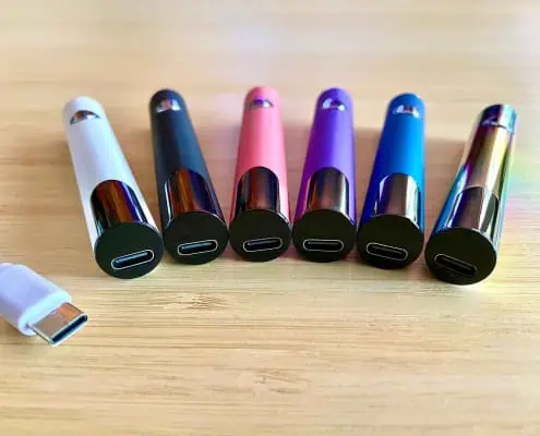 Button Vape Pen Battery LED USB-C